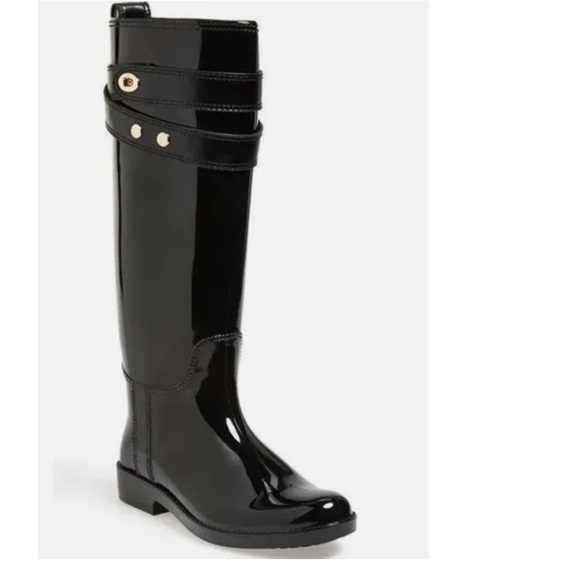 Coach black tallia rain boots size 9 - Picture 1 of 13